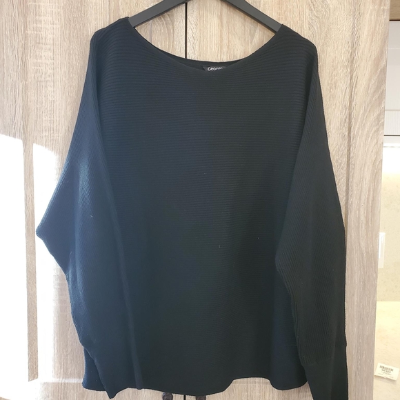 George Ribbed Black Sweater - Picture 1 of 3